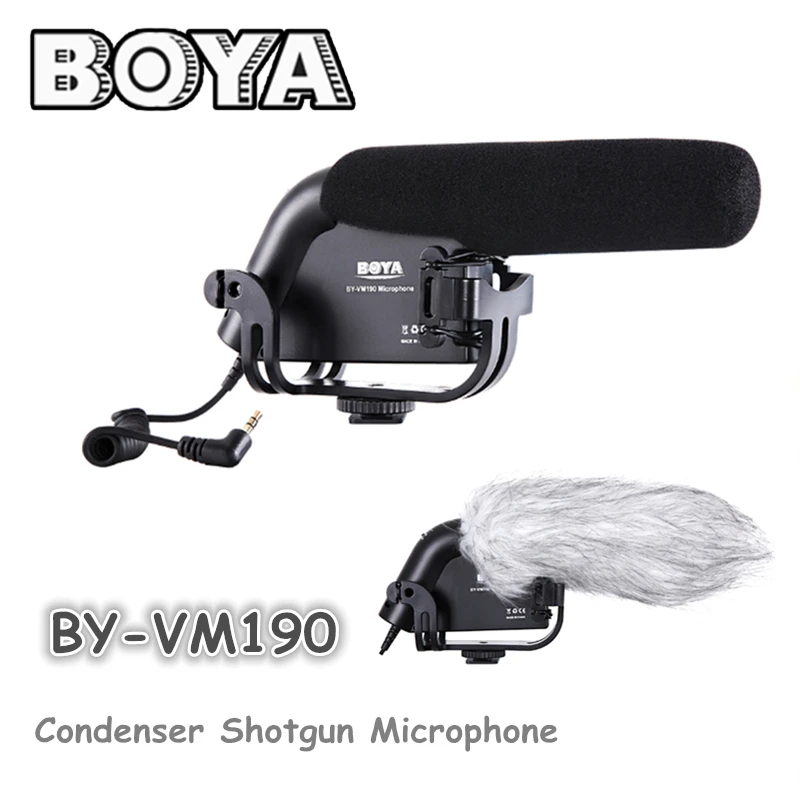 BOYA BY-VM190 shotgun microphone with Windshield For DSLR video cameras | Электроника