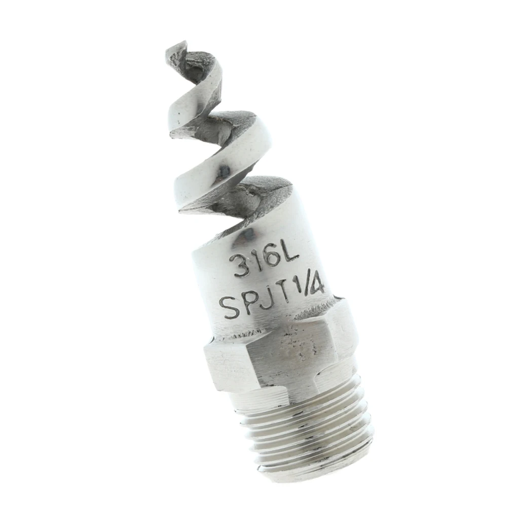 Spiral Cone Atomization Spray Nozzle 1/4' /Male/ 316L Stainless Steel 120°
