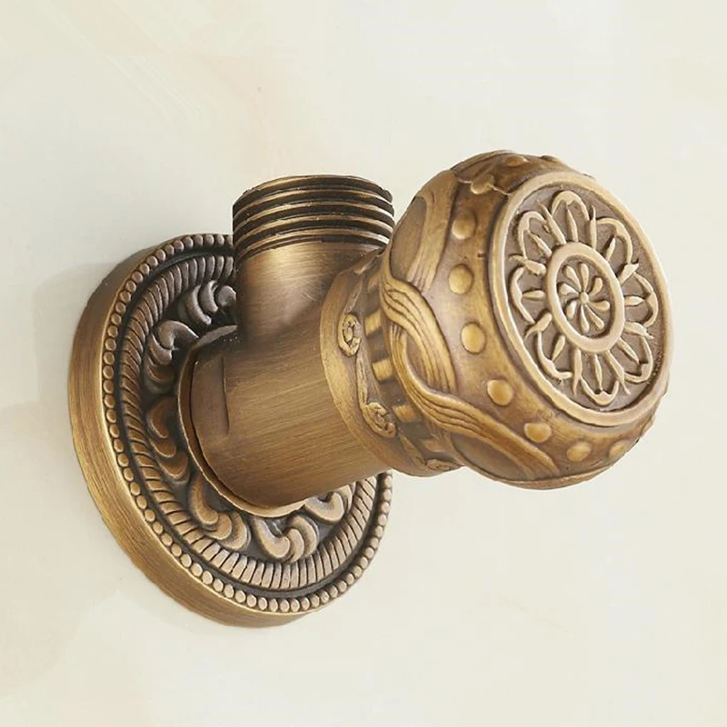 Заправочный клапан Античная Латунь кухонные аксессуары для ванной комнаты угловой клапан для туалета/раковины/бассейна/водонагревателя угловой клапан WS-008