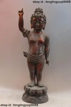 

Tibetan Buddhism Bronze Boy Tathagata Sakyamuni Birth Crown Prince Buddha Statue Discount 55%