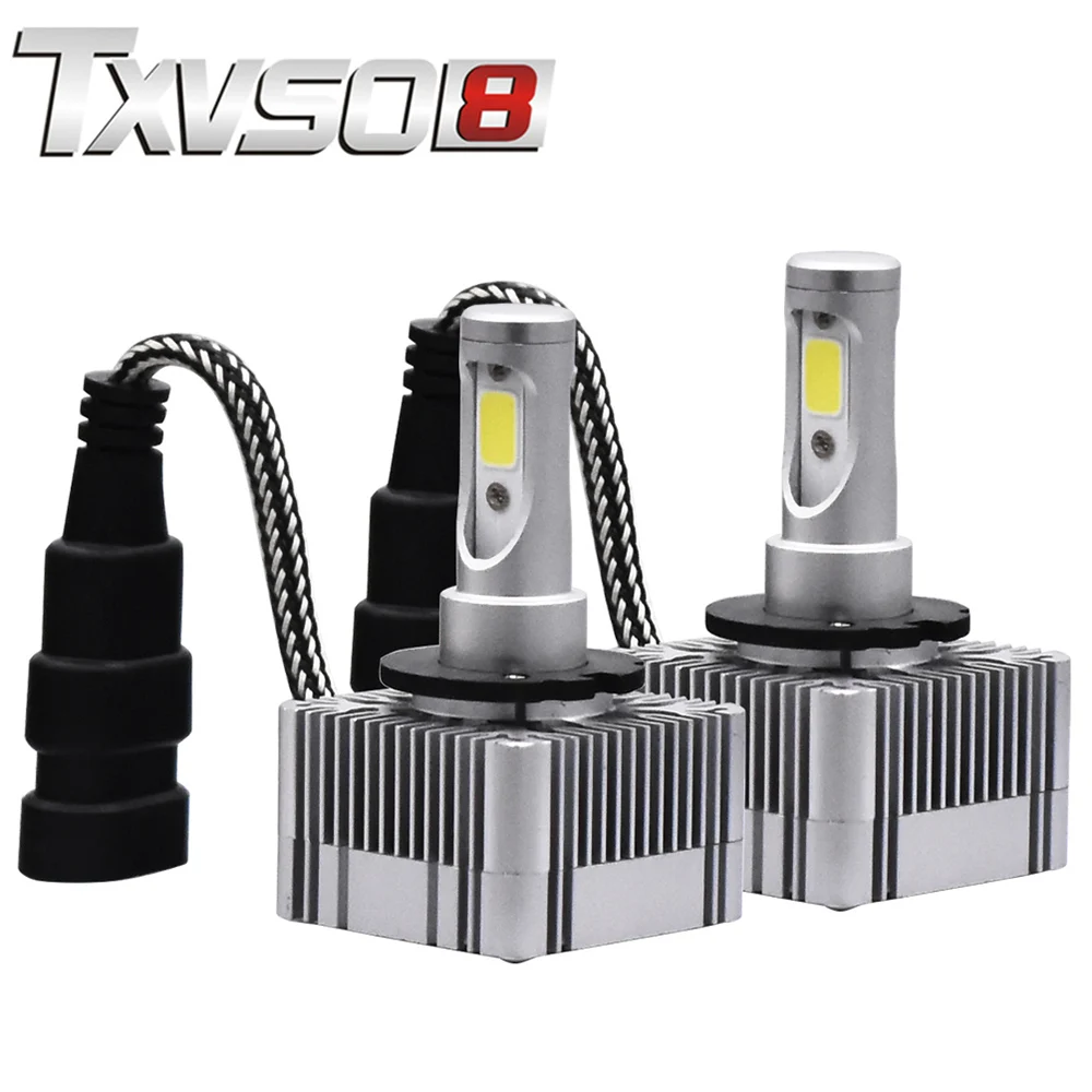TXVSO8 led D1S/D3S наборы ламп для противотуманных фар с откидной крышкой COB чипы 55 Вт 20000LM