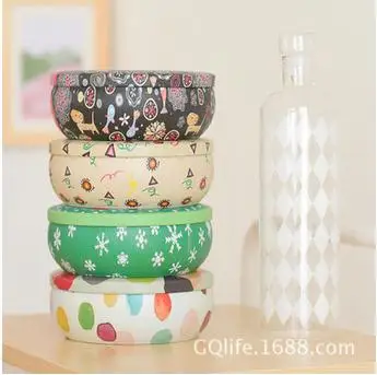 

Fashion creative exquisite metal material storage box tin can cookie jar wedding candy gift box mix color 5pcs/lot