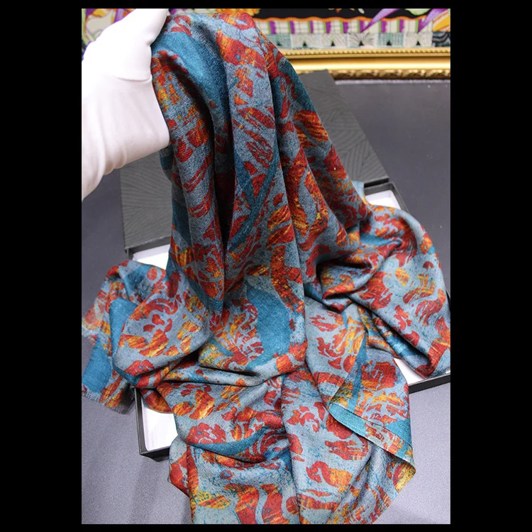 pure cashmere flowers animals print women fashion thin scarf shawl pashmina 100x200cm wholesale retail