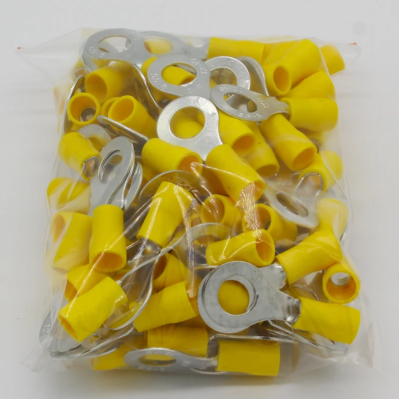 Желтое кольцо Изолированная клемма 4 6 мм2|cable crimp|cable crimp terminalsinsulated terminals |