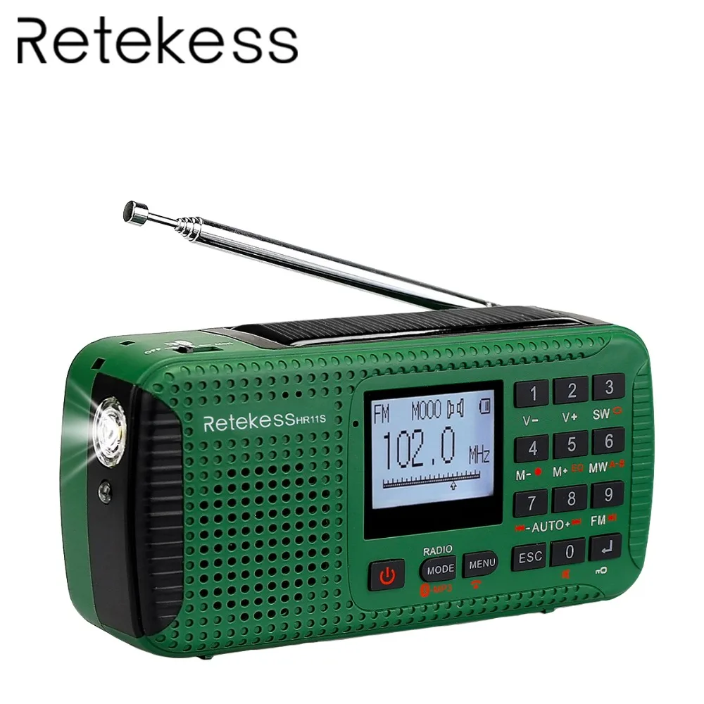 Buy RETEKESS HR11S Portable Radio Hand Crank Solar