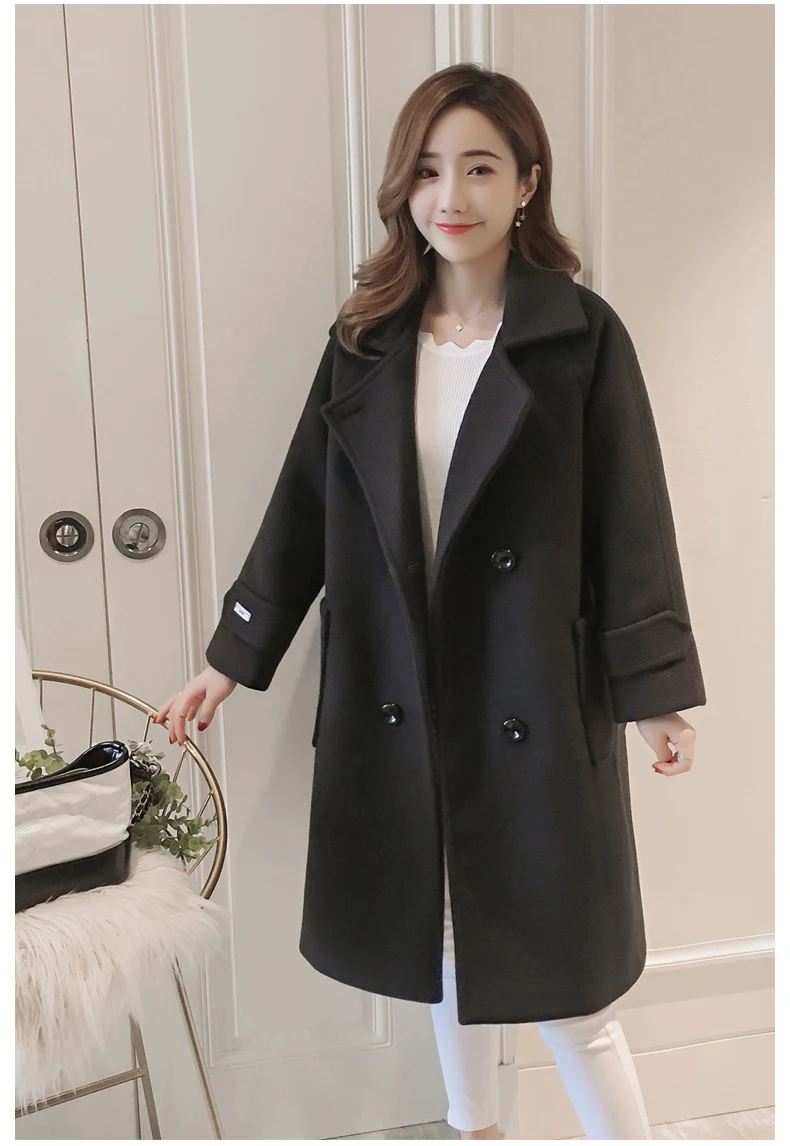 Осенне-зимняя женская куртка, корейское шерстяное пальто, женские шерстяные длинные пальто, розовые куртки, женская одежда, Chaqueta Mujer MY2292