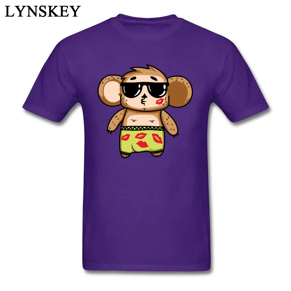 Casual Autumn Cheburashka Party Tops Tees 2017 Fashion O Neck Short Sleeve 100% Cotton Men T-Shirt Normal Tee-Shirts Cheburashka Party purple