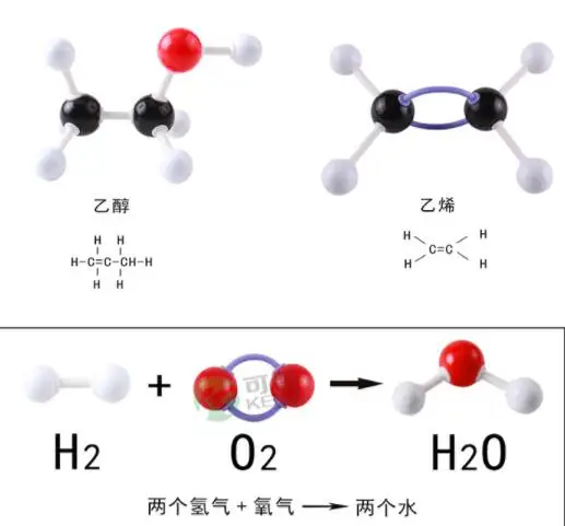 de Química Orgânica modelo molecular vara bola proporcional montagem modelo