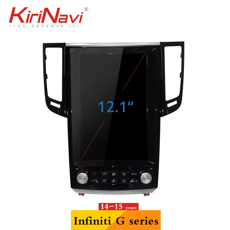 Best KiriNavi 12.1" HD Touch Display Android 6.0 For Infiniti G37 G25 G35 G37S Q50 Car Radio Auto GPS Navigation Multimedia Play 1