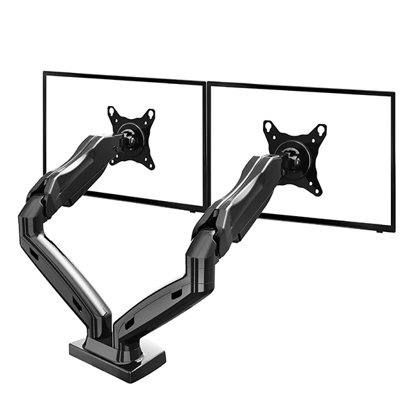 Prix pour NB F160 Ressort À Gaz 360 Degrés Bureau 17 "-27" Double Moniteur Titulaire Bras Plein Motion Dual Monitor Arm Support de montage Prix pour NB F160 Ressort À Gaz 360 Degrés Bureau 17 "-27" Double Moniteur Titulaire Bras Plein Motion Dual Monitor Arm Support de montage
