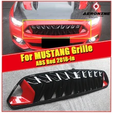 For Mustang Grill grille upgrade Front Kidney Racing ABS Gloss black & Red Fits For Ford MUSTANG Front Bumper Grills 2018-in For Mustang Grill grille upgrade Front Kidney Racing ABS Gloss black & Red Fits For Ford MUSTANG Front Bumper Grills 2018-in