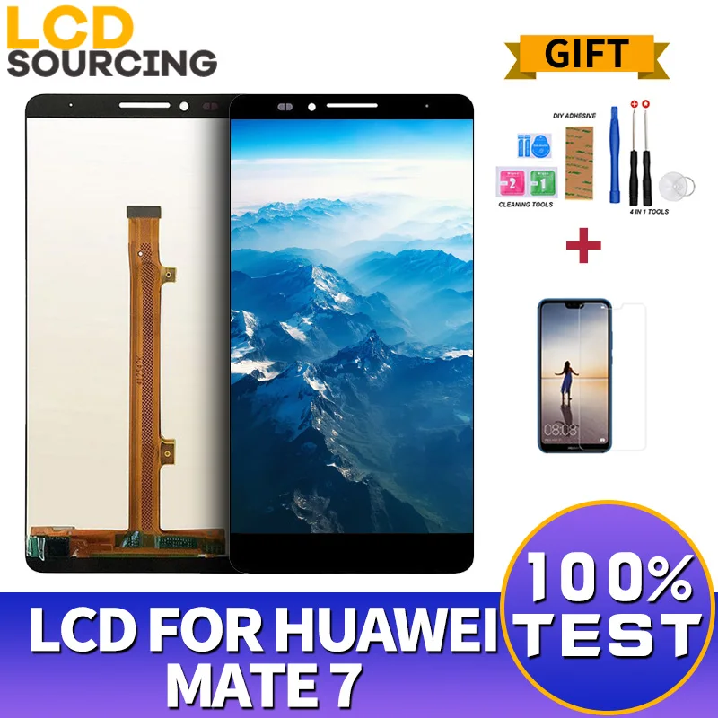

6.0 inch LCD Display For Huawei Mate 7 Touch Screen Digitizer Assembly With Frame 1920*1080 For Mate7 LCD Repacement MT7-L09