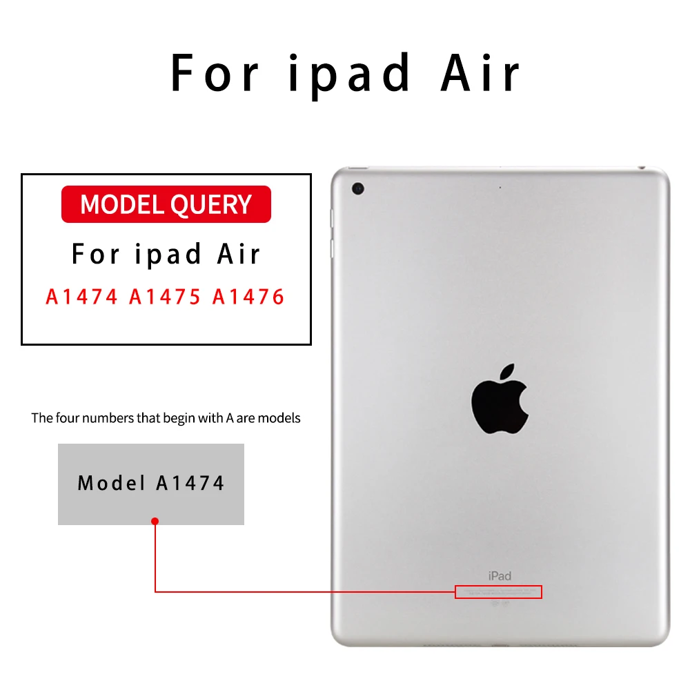 Чехол для ipad Air 1, флип чехол-подставка для ipad 5, обложка на заднюю панель из искусственной кожи полный Держатель смарт-чехол для ipad Air A1474/A1475/A1476