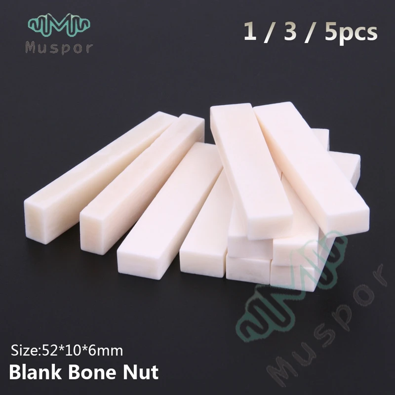 

Blank Bone Nut Handmade for LP Folk Classical Electric Acoustic Guitar 52*10*6mm