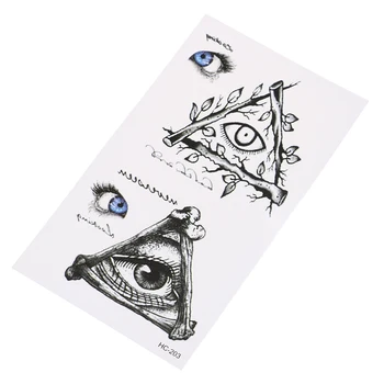 

Sexy Body Art Temporary Tattoo Waterproof Blue Eyes Totem Fake Tattoos Sticker Removable Water Transfer