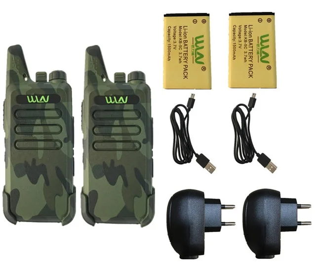 2 шт. WLN KD-C1 Мини Портативная рация ручной HF трансивер BAOFENG BF-T1 UHF радио коммуникатор Ham CB радиостанция WLN KD-C1 - Цвет: 2pcs camo