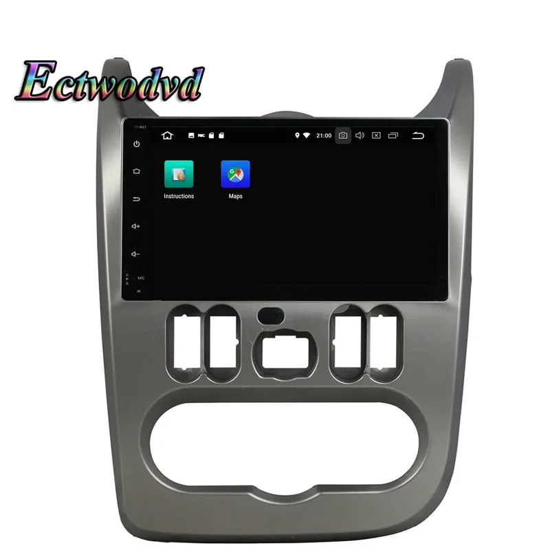 Cheap Ectwodvd Octa Core 4G RAM 64G ROM Android 9.0 Car Multimedia DVD Player GPS HeadUnit For Renault Logan/Sandero/Duster 2015 2016 3