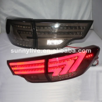 

For TOYOTA Kluger Highlander Three Strips LED Tail Lamp 2015 year Smoke Black Color BZW