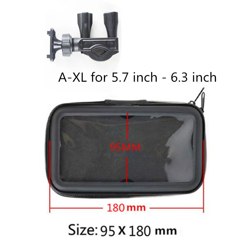 Мотоциклетный держатель для телефона с поддержкой мобильного телефона, подставка для велосипеда, Противоударная сумка для Iphone/huawei/xiaomi/OPPO/VIVO/samsung смартфонов - Цвет: A-XL