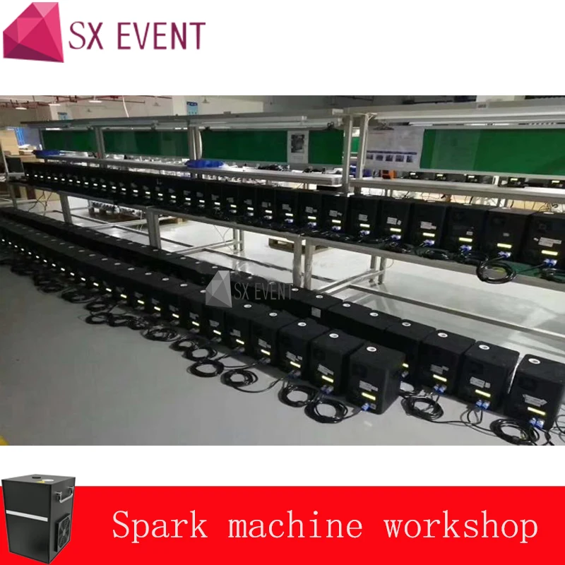 Spark firework fountain 5m height indoor safety cold pyro factory wholesale 2pcs machine with flycase and 10 bags powder