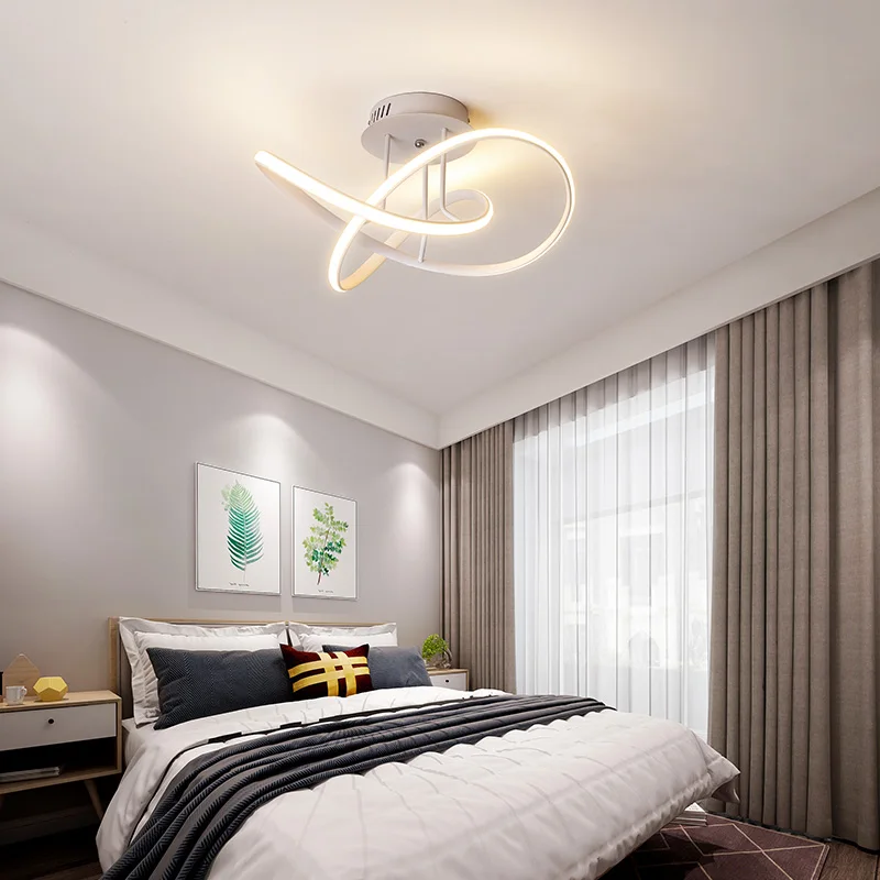 Популярная современная светодиодная Люстра для гостиной, спальни, кабинета, белая/черная/кофейная декоративная люстра для дома 90-260 В