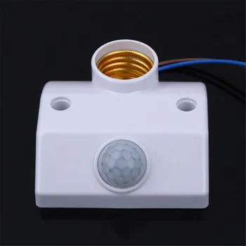 

Lamp Base E27 Standard AC 86-265V Lamp Bulb Base Infrared IR Sensor Automatic Wall Light Holder Socket PIR Motion Detector
