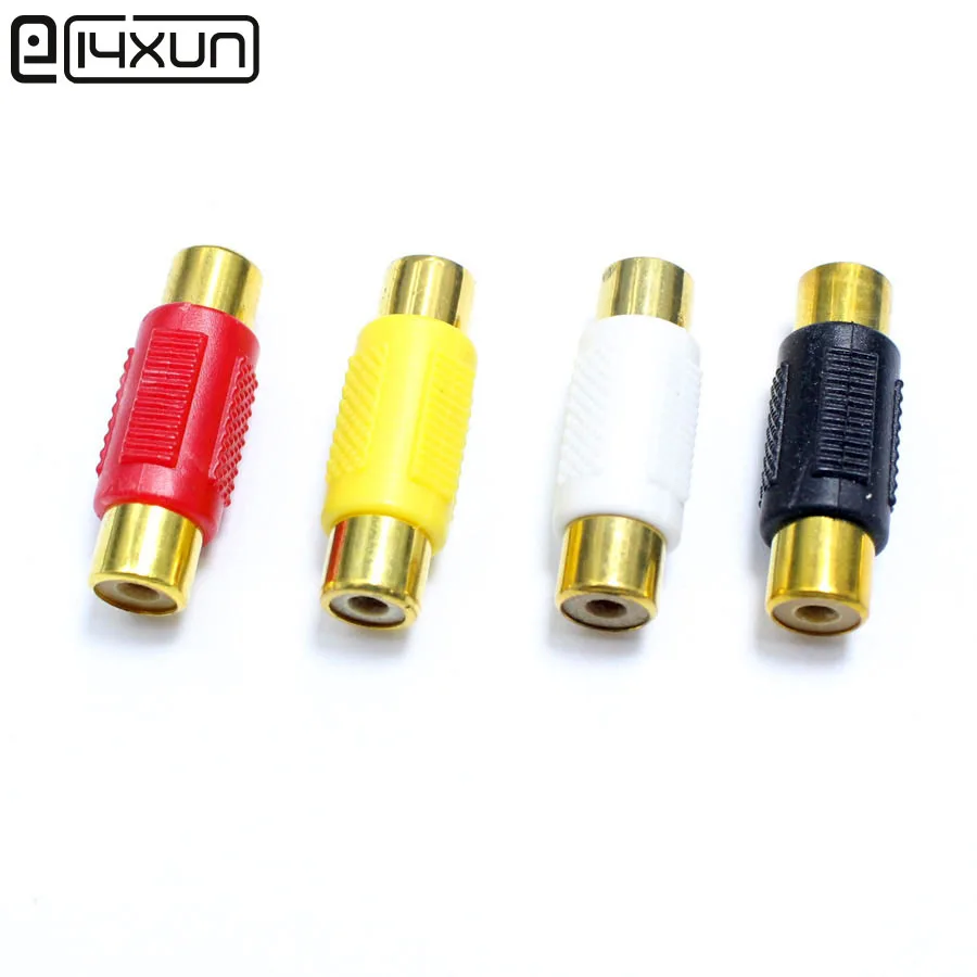 

4pcs Gold-plated RCA Connector Female to Female Plug jack for PC Audio Video Red Black Yellow White DIY Parts