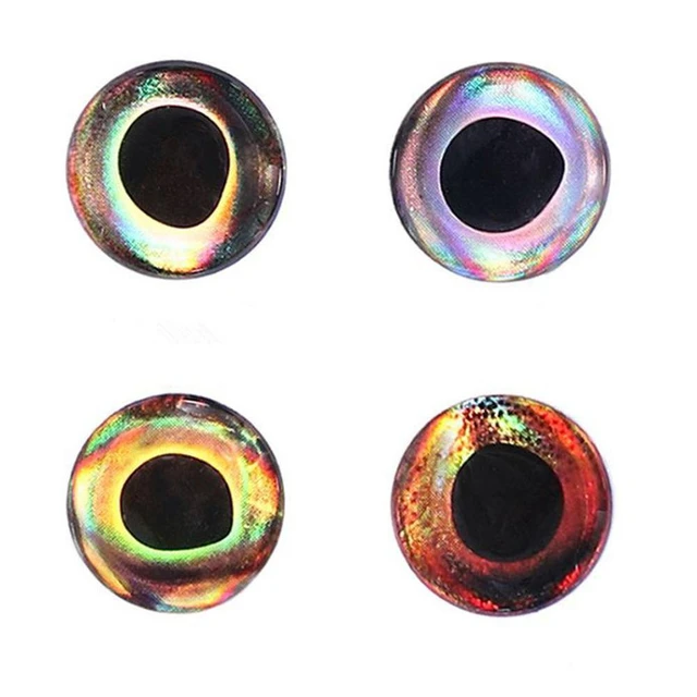 20 Pcs 7-15mm Holographic 3D Fish Eyes Waterproof Fly Fishing Lure