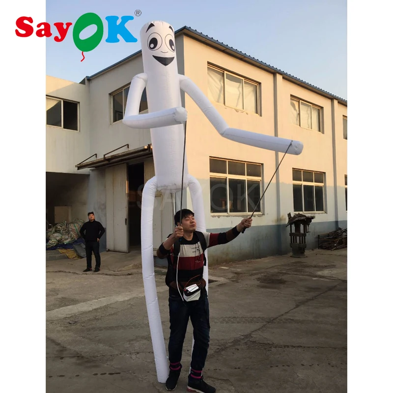 3.7m Tall Inflatable puppet with led lights Giant LED Sky Dancers for