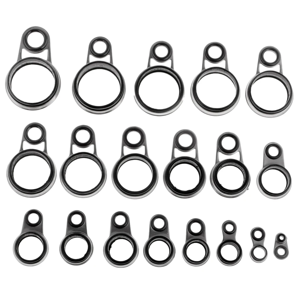 41Pcs Stainless Steel Fishing Rod Guide Ceramic Ring Top Tip Reel Care DIY  Building Ring Rod Repair Kit Fishing Accessories