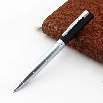 

High Quality Black Silver Rollerball Pen 0.7mm Black Ink Refill Metal Ballpoint Pen for Student School Supplies