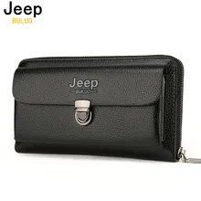 JEEP BULUO Männer Brieftaschen 2017 Neue Casual Geldbörse Herren Geldbörse Handtasche Mikrofaser Leder Brieftasche Langen Design Handtasche Für Mann 1688