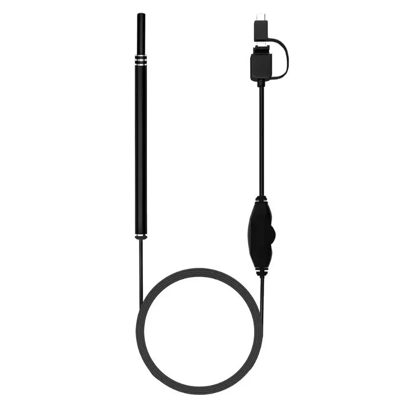 Профессиональный эндоскоп для чистки ушей 0.3MP Змеиный визуальный наушник USB осмотр 6 светодиодный бороскоп камера Уход за ушами Чистка