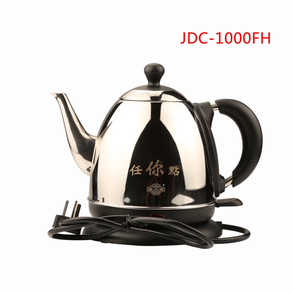 JDC-1000FH 1.0L маленький чайник из нержавеющей стали, Электрический чайник для воды с функцией автоматического отключения, быстрый Электрический чайник для кипячения