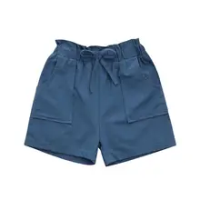 TELOTUNY/Детские летние шорты с бантом для девочек; однотонные пляжные шорты; штаны; одежда; Z1004