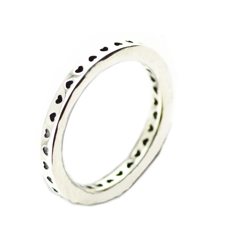 

Signature Hearts Ring 925 Sterling Silver Wedding Rings for Women Silver 925 Jewelry anillos mujer Free Shipping