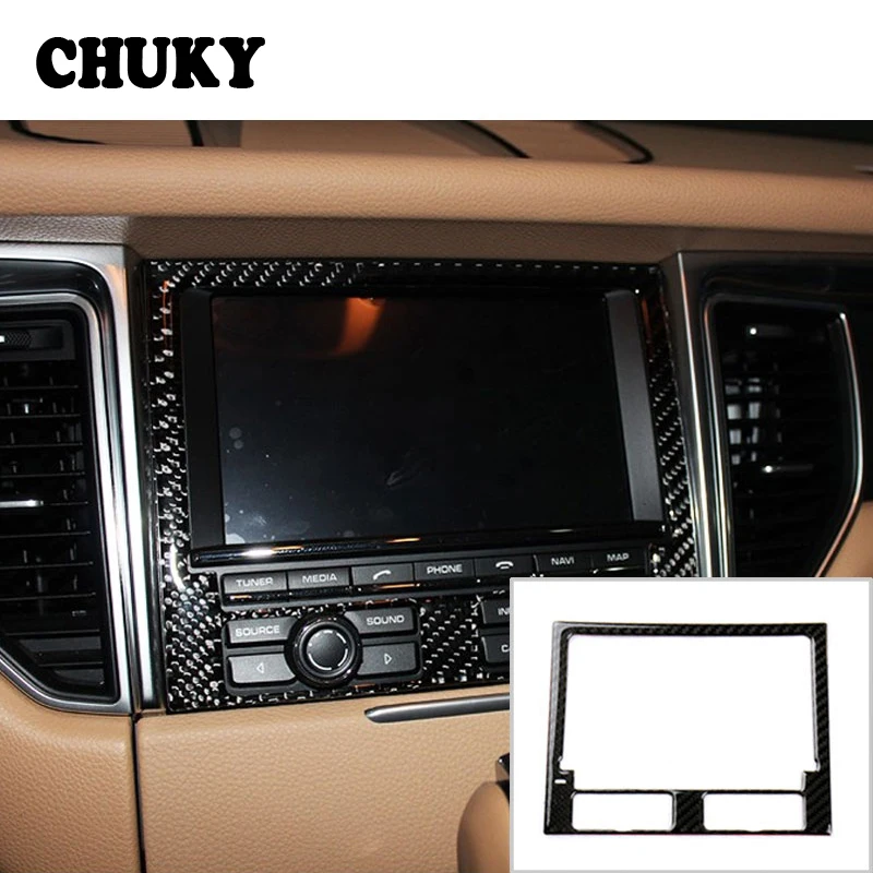 

CHUKY Car Navigation Control Panel Decorative Frame Interior Modification Stickers For Porsche Macan 2015 2016 2017 Accessories