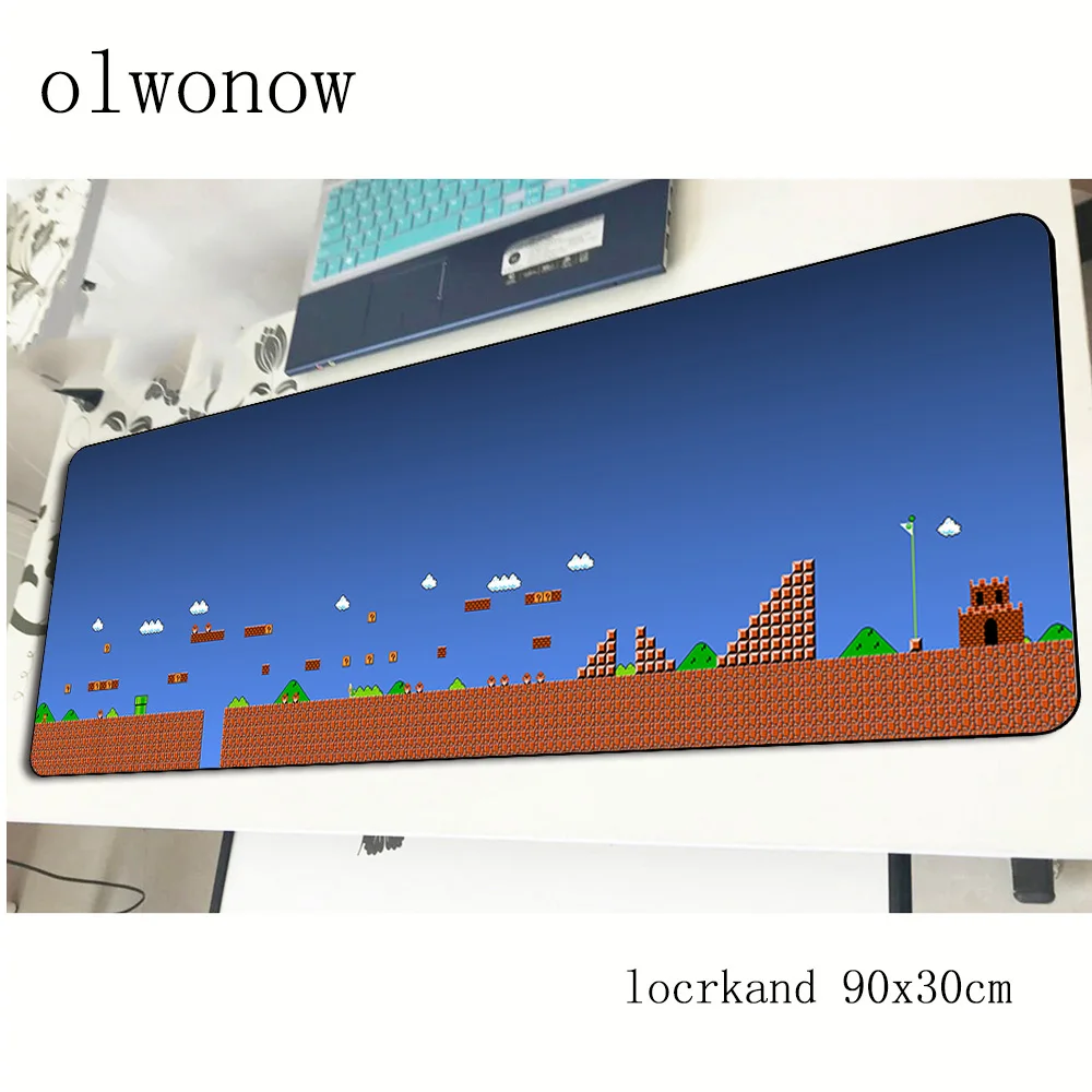 Большой коврик для мыши locrkand mario 900x300x3 мм игровой геймер Коврик компьютер