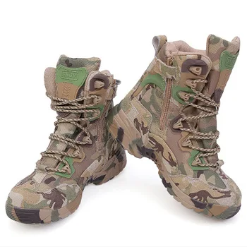

ESDY Tactical Combat Boots Military Camouflage Outdoor Climbing Men Military Boots Breathable ankle high breathable assault shoe