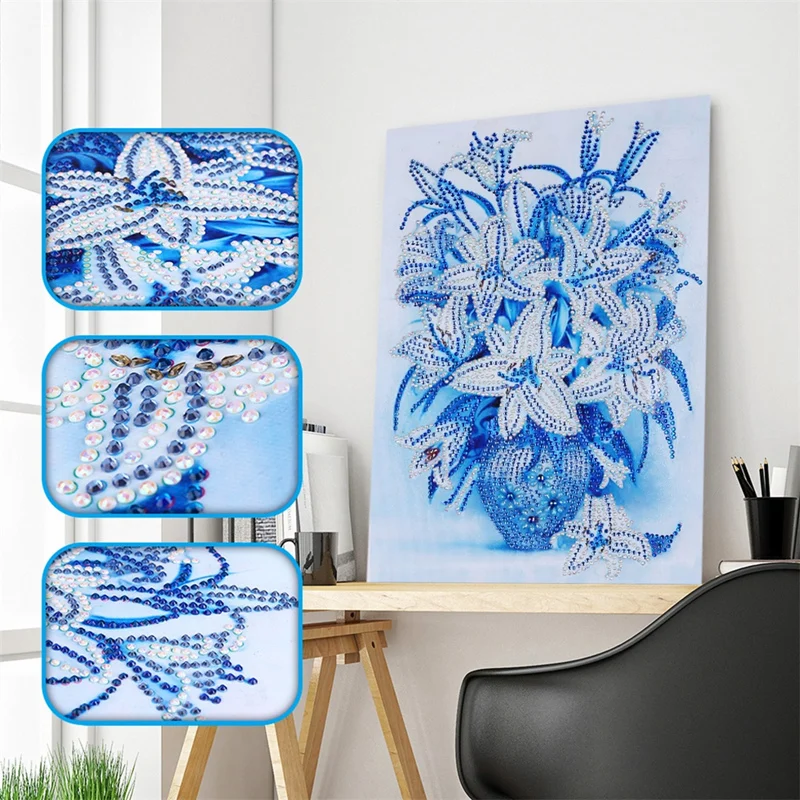 

DIY Special Shaped Diamond Painting Flower Trees Pattern Partial Drill Cross Stitch 5D Butterfly Bird Diamond Embroidery Gifts