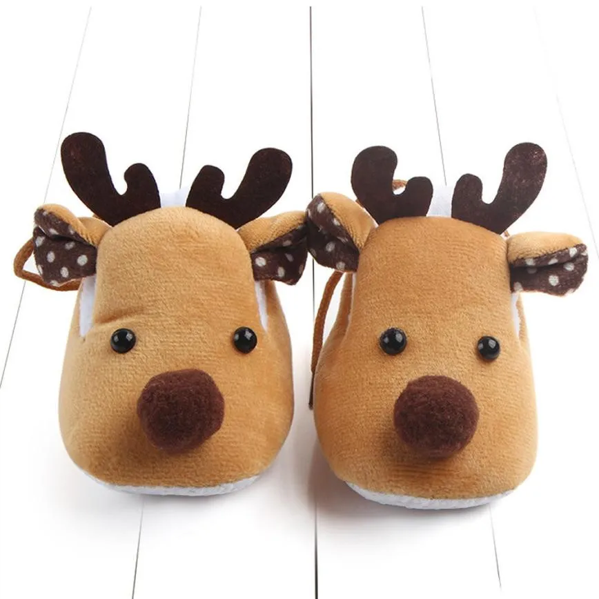 

Cozy Baby First Walkers Boys Girls Cute Deer Toddler Shoes Cotton Warm Winter Baby Shoes crib shoes For Baby