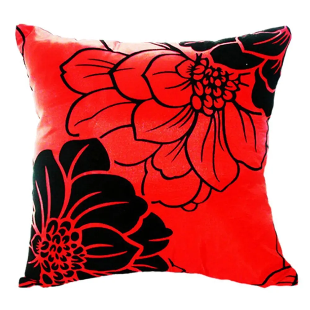 

Home Sofa Bed Car Square Decorative Throw Pillow Case Cushion Cover (Red)