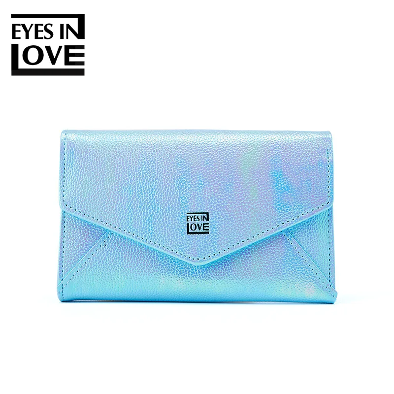 

Forever Young Shining Slim Wallet for Women 2019 New PU Leather Laser Color Card Coin Holder Phone Bag Envelop Clutch Bag