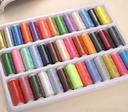 

39 Rolls Assorted Colour Spools Cotton Thread For Sewing Hand Machine