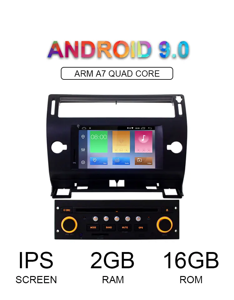 Perfect LJHANG Android 9.0 Car Multimedia Player For Citroen C4 C-Triomphe C-Quatre 2004-2012 WIFI GPS Navi 1 Din Car Radio Stereo Audio 1