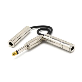 

PRO 6.35mm 1/4 inch Stereo Jack Splitter Cable Adapter Lead Plug to 2 x Sockets