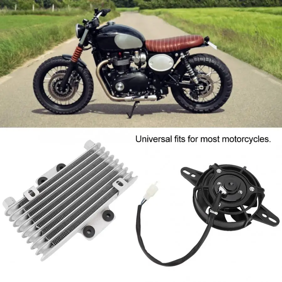 Универсальный Масляный радиатор для мотоцикла, обновленный алюминиевый охлаждающий вентилятор для двигателя мотоцикла, радиатор для большинства мотоциклов