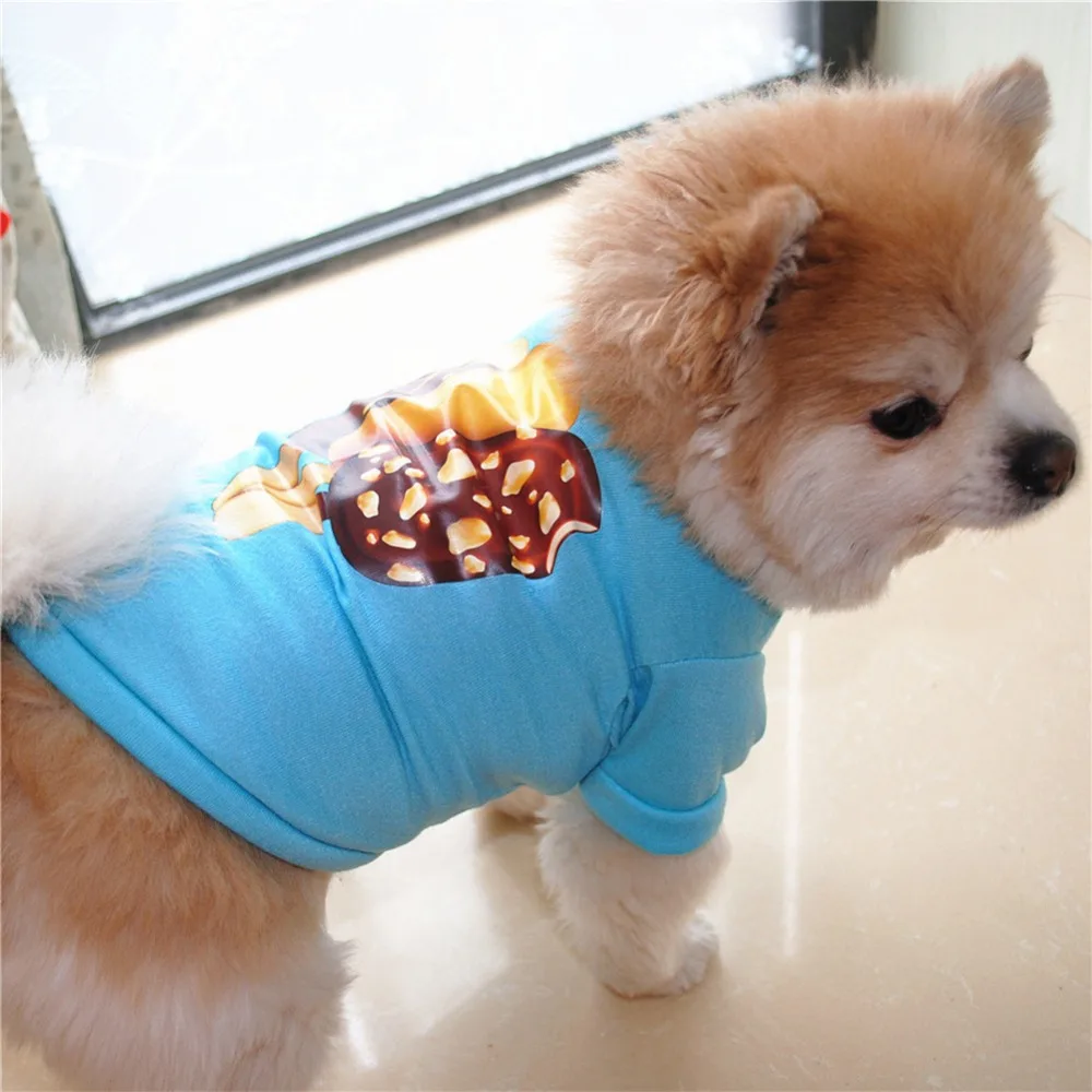 Print Dog Hoodie Winter Clothes