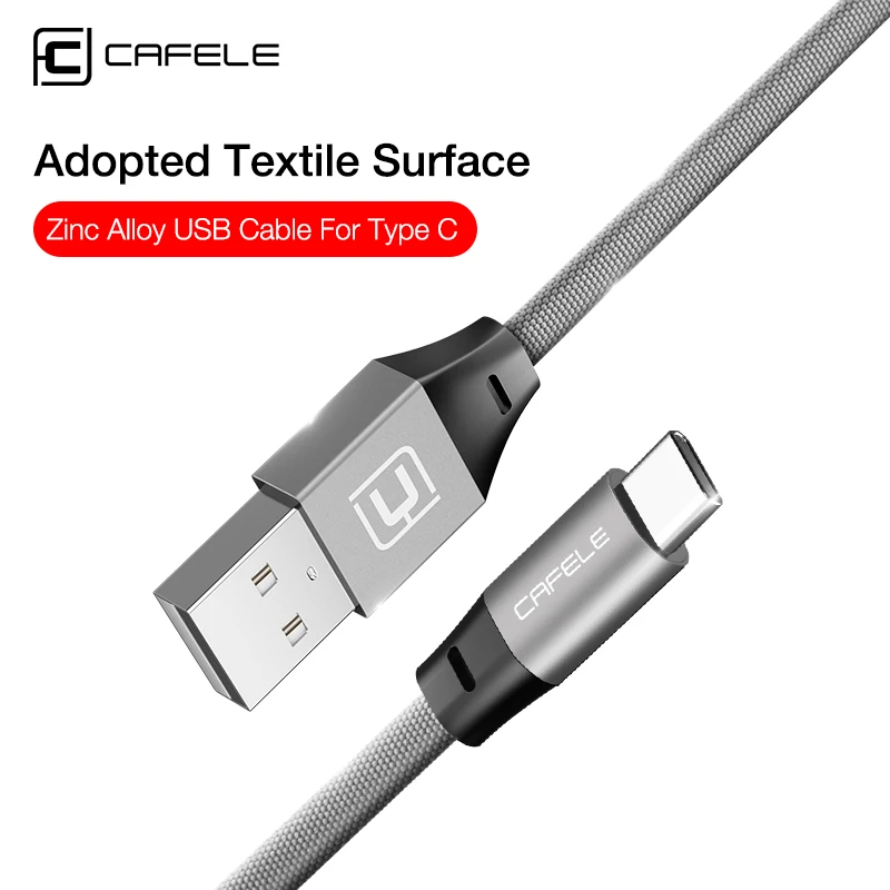 Cafele USB Type C для Xiaomi A1 кабель Huawei Mate 10 Pro Быстрая зарядка 5 в 2 4 А c|2.4a usb|usb type-c cableusb |