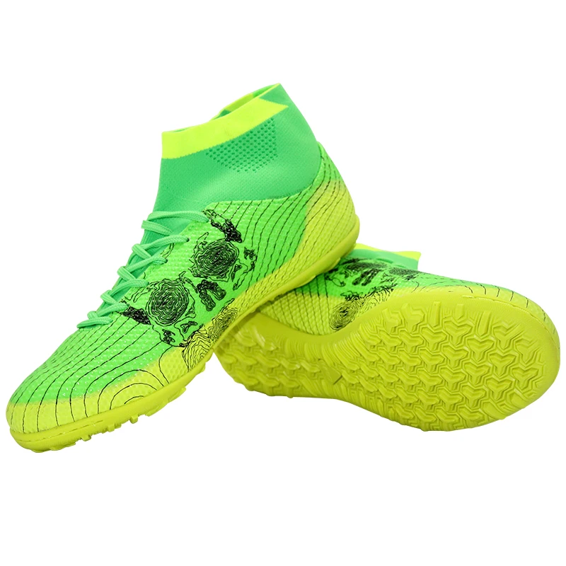 

LEOCI Soccer Shoes For Women & Men Indoor High Ankle TF Training Football Soccer Cleats Botas Chuteiras zapatos de futbol